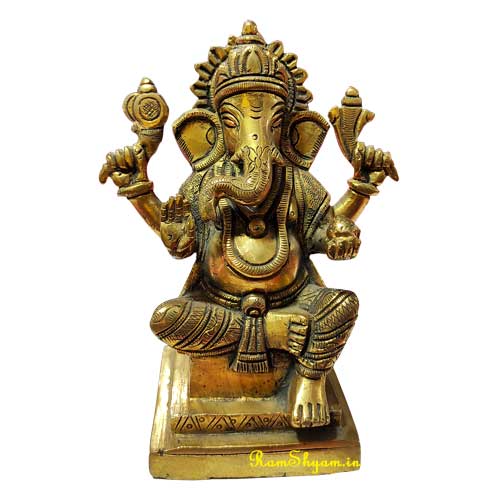Brass-Ganesh-Idol-PSM0344